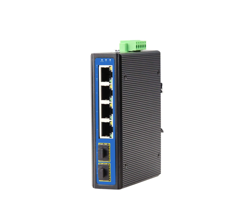 6 Port Full Gigabit Industrial PoE Fiber Switch