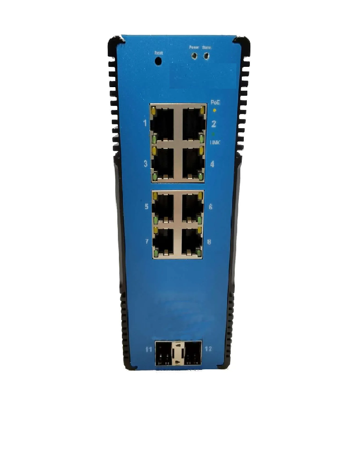 10 Ports Full Gigabit Managed Industrial PoE Switch