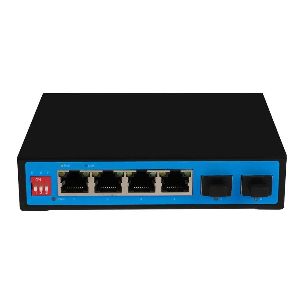 Good Price 6 Ports Full Gigabit PoE Switch with 2*SFP Slot