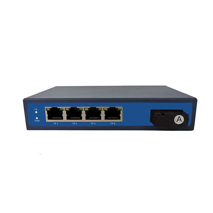 4 Port Full Gigabit 1000M Unmanaged PoE Switch with 1*SC Uplink