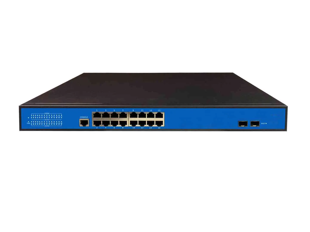 16 Ports Full Gigabit Managed Fiber PoE Switch