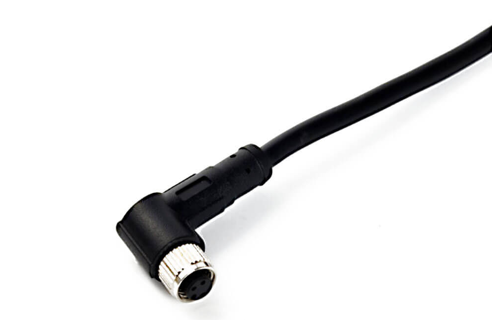 M5 Female Right Angle Overmolded Cable 4 PIN
