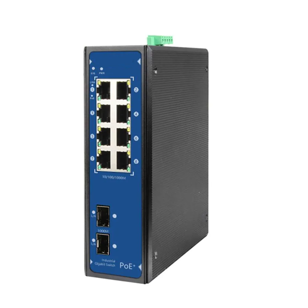 CE Standard 1000M Industrial Ethernet Switch POE Switch Gigabit Ethernet Switch for Fiber Optical Equipment