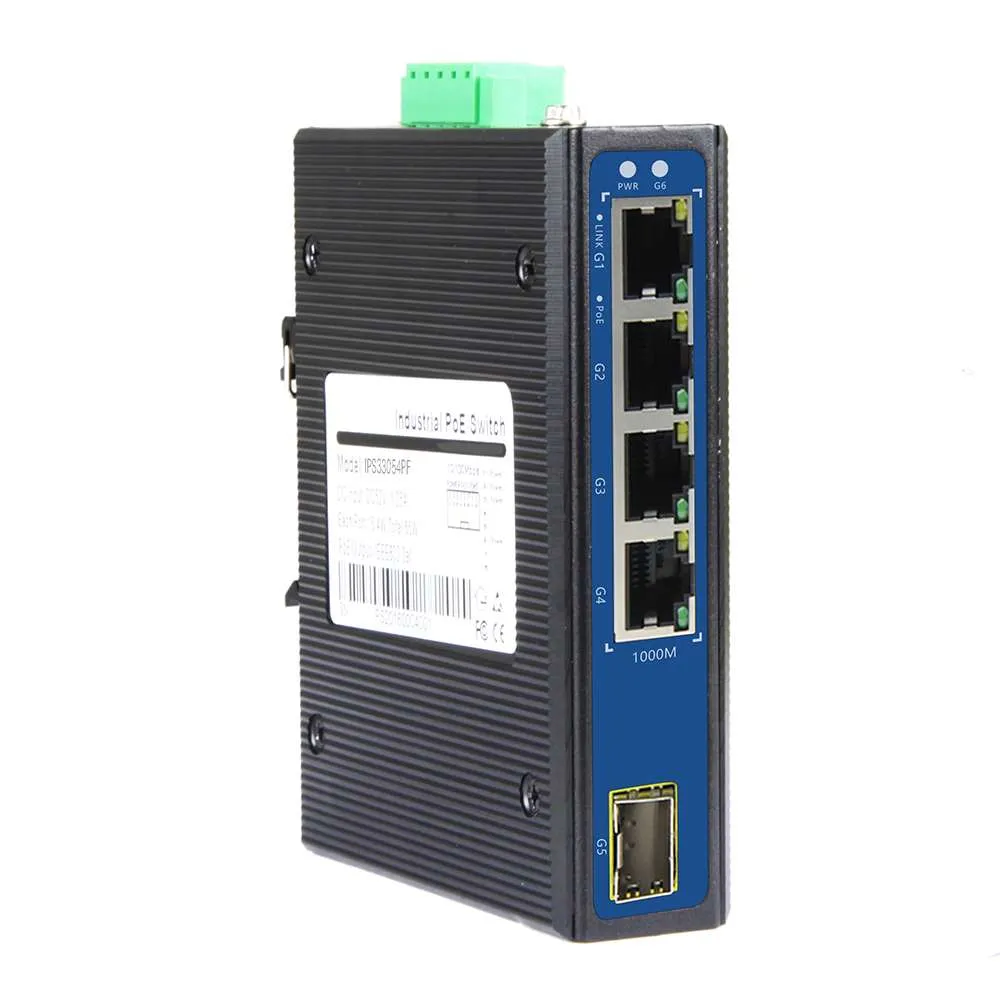 1000M 4 Port Industrial POE Switch with SFP slot