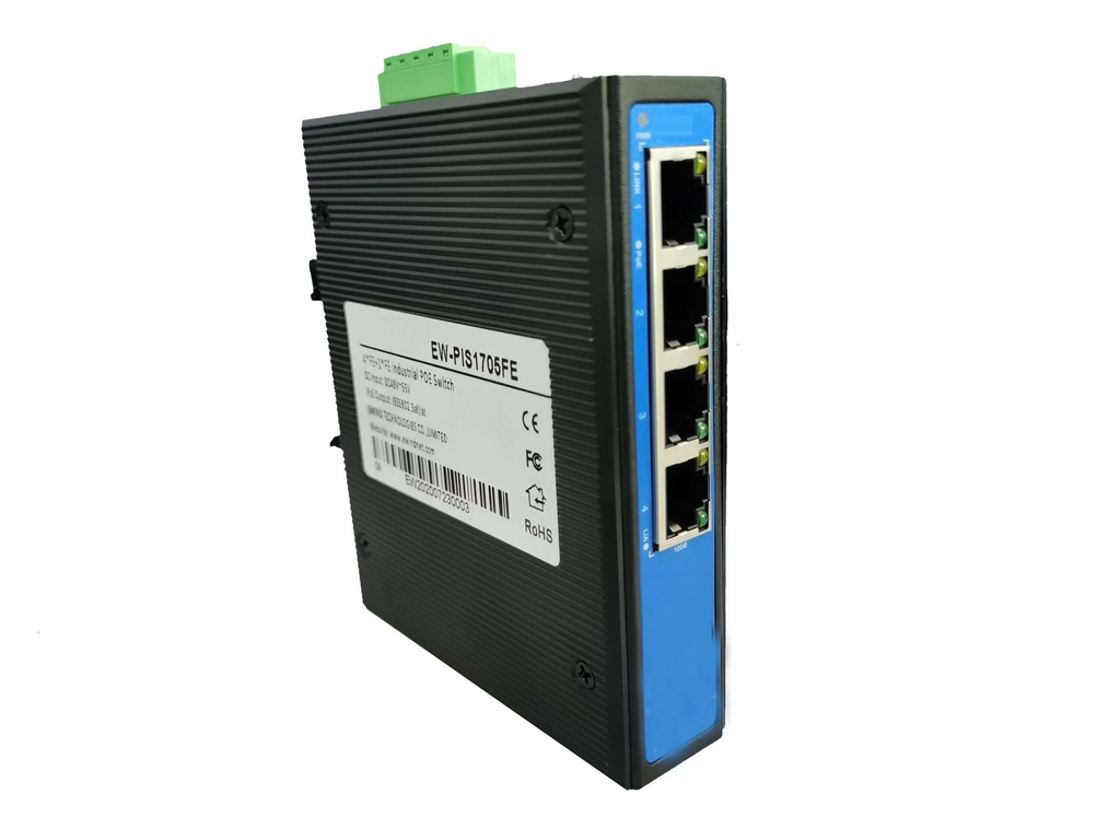 4 Ports 10/100M Unmanaged Industrial PoE Switch