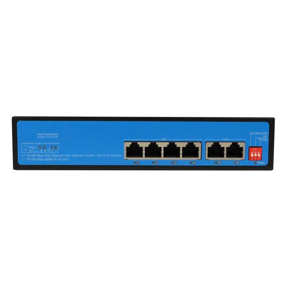 Best Sales 6 Port 100M PoE Switch with Build-in Power Supply