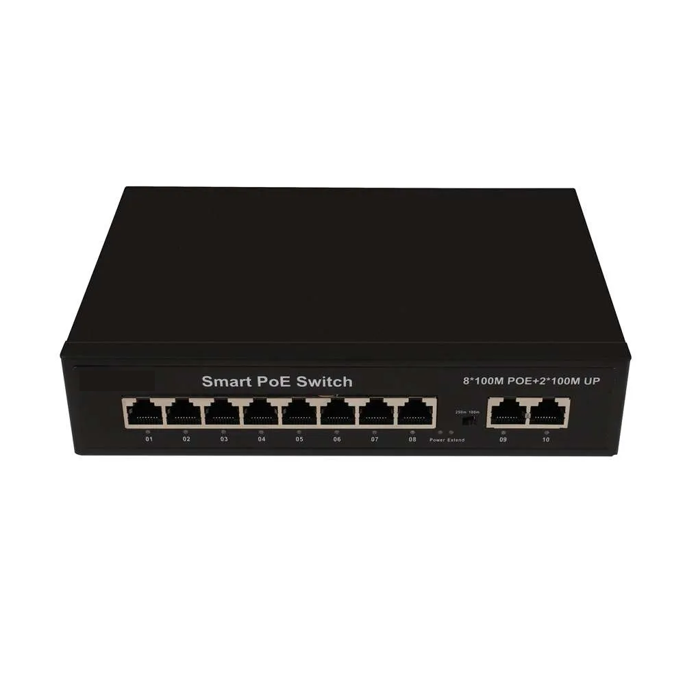 Best Price 10 Ports 100M PoE Switch with Build-in Network Switch