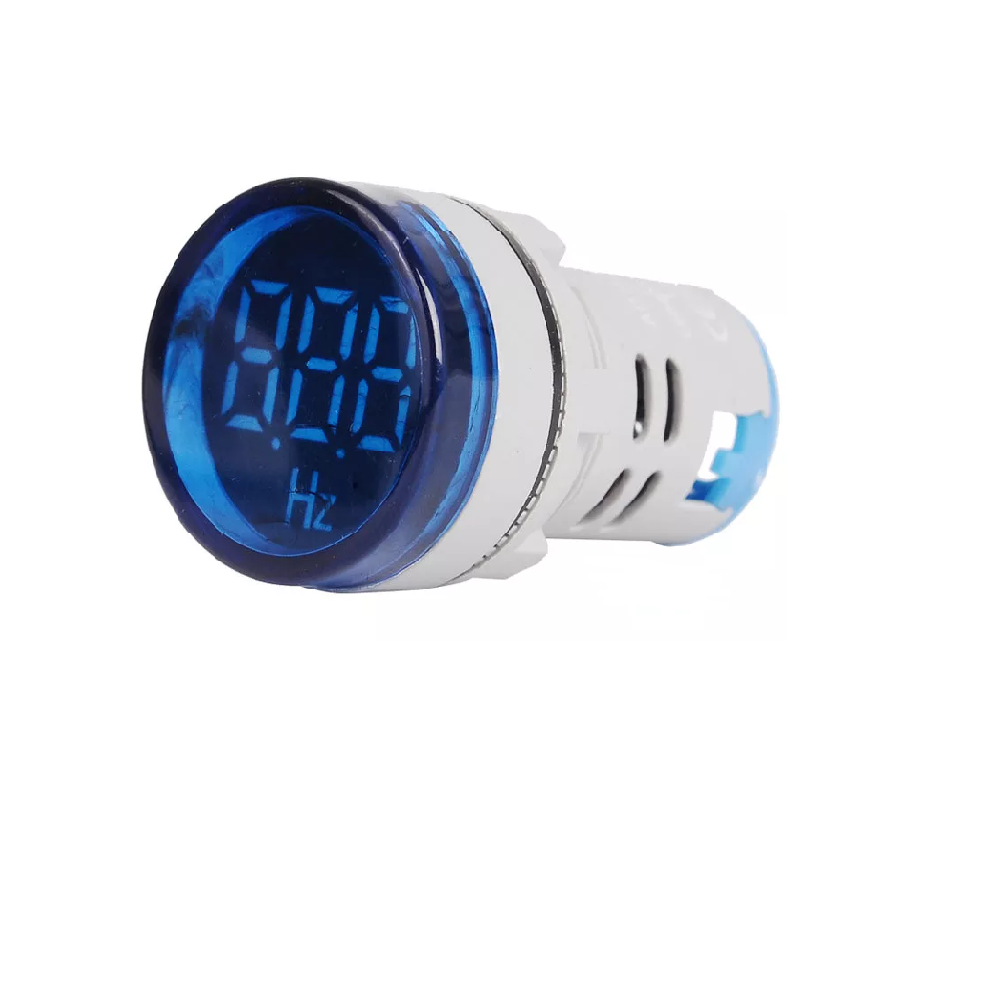 Round LED Digital Frequency Meter Indicator -Blue