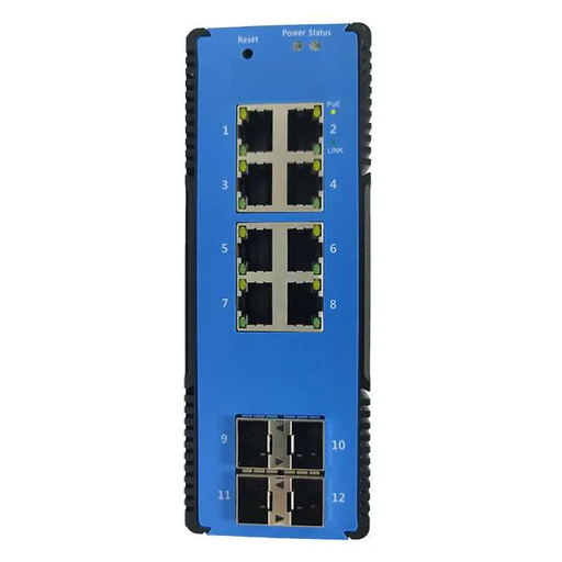 [XC-PIS5712M-8GE] High Quality 12 Ports Full Gigabit Managed Industrial PoE Switch