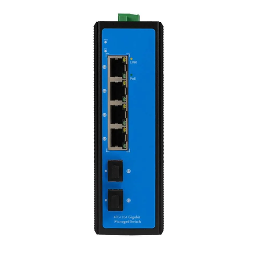 [XC-PIS6806M-4GE] 4 Port 2.5G Managed Industrial POE Switch