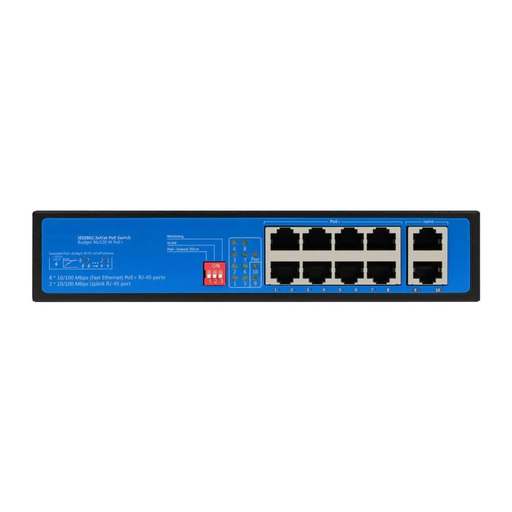 [XC-S1910CF-AP] Good Price10 Ports 100M PoE Switch with Build-in Power Supply