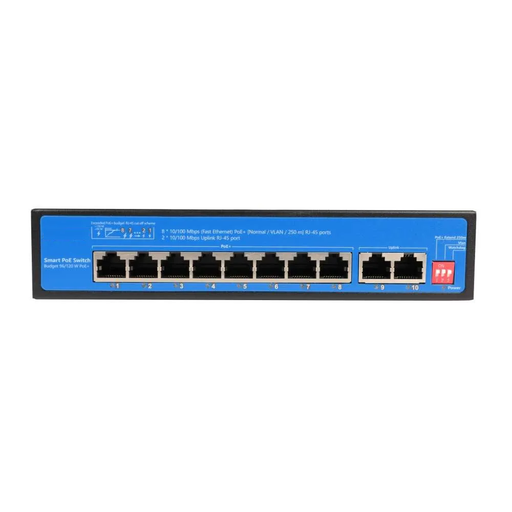[XC-S1810CF-AP] Hot Sales 10 Port 100M PoE Switch with Build-in Power Supply